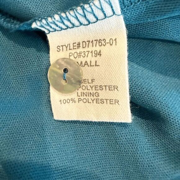 Altar'd State Floral Teal Long Sleeve Dress Empire Waist Bell Sleeves Size Small - Picture 6 of 11